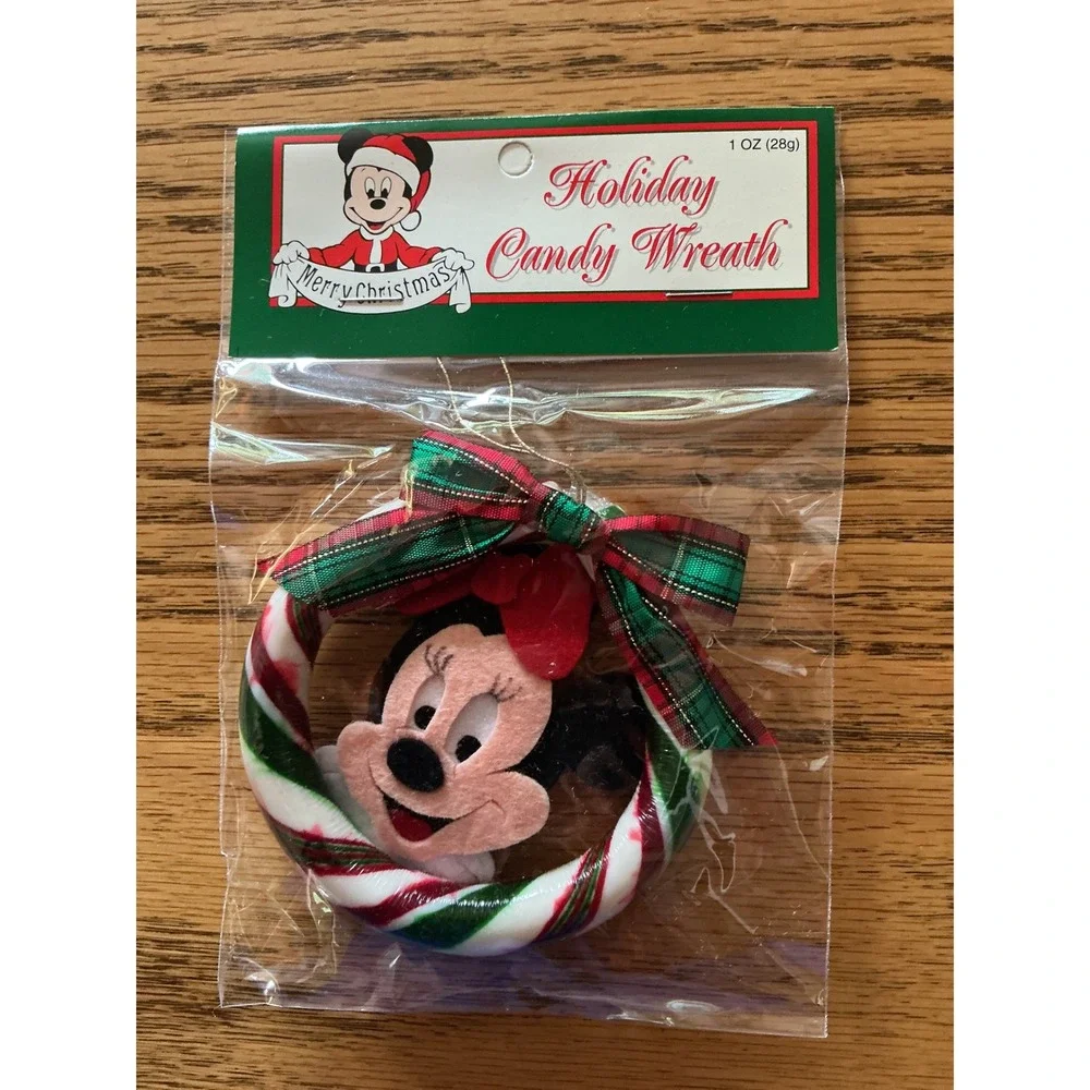 Disney Holiday Candy Wreath Ornament Set 5 Mickey Minnie Pluto Goofy Donald16226